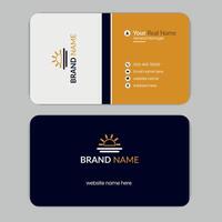 Minimalist visiting card design vector