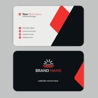 Clean round business card design vector