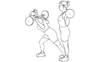 Perfecting Your Squat Correct Posture for Safe and Effective Lifting vector