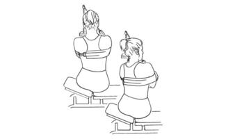 Improve Shoulder Strength and Posture with Seated Pulley Stretch Techniques vector