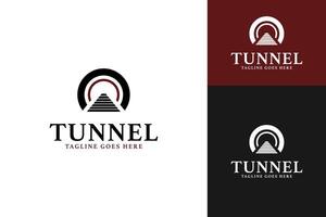 Tunnel logo design template illustration idea vector