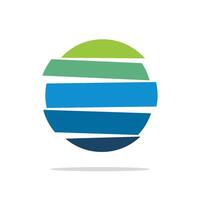 Abstract Horizontal Sliced Planet Sphere Logo Template Illustration Design. EPS 10. vector