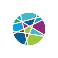 Abstract Sliced Planet Sphere Logo Template Illustration Design. EPS 10. vector