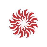 Abstract Red Circle Flower Logo Template Illustration Design. EPS 10. vector