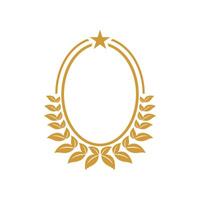 Eclipse Wreath Frame logo template Illustration Design. EPS 10. vector