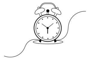 Earth hour continuous single line drawing and outline editable stroke vector