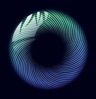 Mesmerizing abstract swirl with gradient colors and radial symmetry, resembling an optical illusion. A perfect digital design for futuristic and modern aesthetics vector