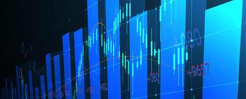 an image of a stock chart on a dark background vector