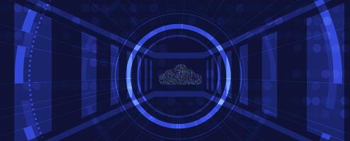 Optimizing digital transformation with adaptive and scalable cloud technology vector