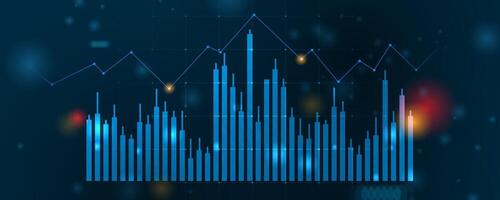 an abstract background with a graph and a line vector