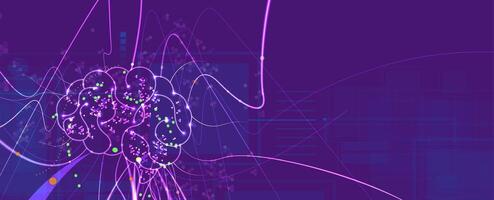 The Fusion of Human Creativity and Artificial Intelligence Technology vector
