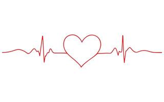 Heart pulse. Heartbeat lone, cardiogram. Beautiful healthcare, medical background. Modern simple design. vector