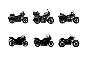 Touring bike silhouette for long travel and exploration vector