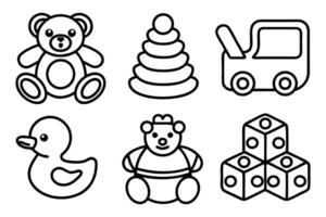 baby toddler toys features vector