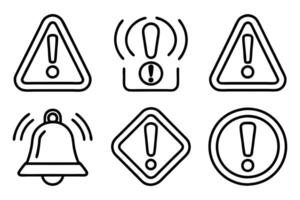 exclamation mark alert warning and error concept vector