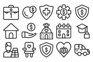 Early Learning Toy Features Outline Set vector
