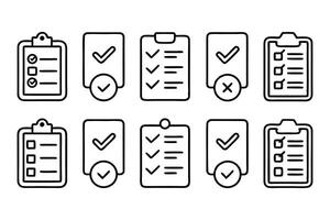 checklist icon set vector