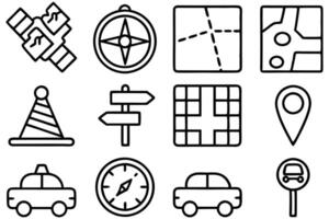 Navigation Line Art vector