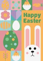 Modern geometric abstract easter pattern vector