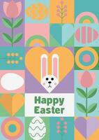 Easter pattern in modern geometric abstract style vector