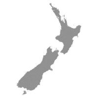 New Zealand map with dotted pattern illustration vector