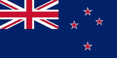 Flag of New Zealand illustration vector