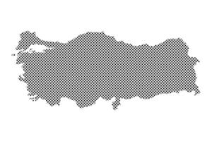 Turkey map with dotted pattern illustration vector