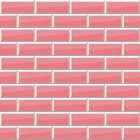 Architecture rustication pink bricks with white grout texturised vector