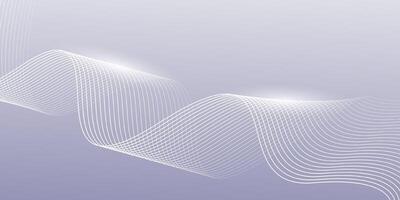 Abstract gray background with white shining wave line vector