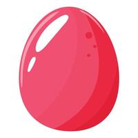 simple design of easter chicken egg painted in pink color, element for poster, banner or various design vector