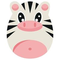 Easter egg template painted with animal motifs, i.e. painted in the form of zebra, for posters, banners or holiday cards vector
