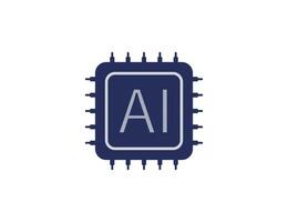 Ai, artificial intelligence icon. Upload image icon. vector