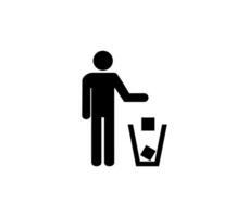Trash, garbage icon. vector