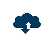 Cloud data icon illustration. vector