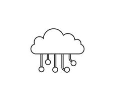 Cloud data icon. vector