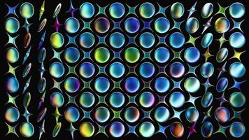 Abstract iridescent circular pattern with futuristic design video