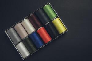coils of colored threads photo