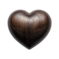 3d corazón conformado de madera enamorado Bosquejo diseño natural textura, aislado en separar aislado en un transparente antecedentes png