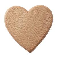 3d corazón conformado de madera enamorado Bosquejo diseño presentando un natural textura, aislado en un transparente fondo, ideal para creativo y romántico proyectos png