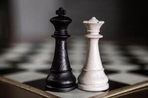 the main figures in the game of chess the king and the queen photo