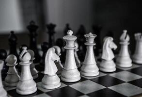 Chess is a strategic board game played between two players. photo
