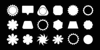 white color shape package design vector