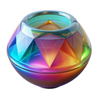 Iridescent Gemstone Render Abstract Background Image png