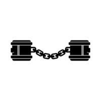 Manacle Handcuffs Restraint Illustration Icon Icon Illustration Black Design vector