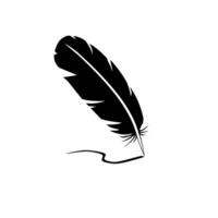 Feather Quill and ink Retro image for writing vector