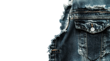 Worn denim overalls with distressed texture displayed against a plain background, highlighting their vintage appeal and casual style. png