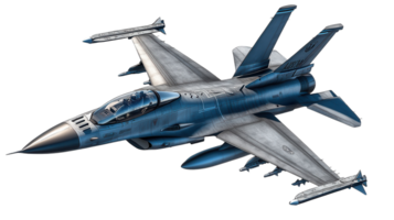 Advanced fighter jet soaring through the sky, showcasing its sleek design, advanced technology, and military capabilities during a bright day. png