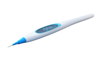 Digital thermometer designed for precise temperature readings in healthcare or home settings during day or night usage. png