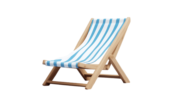 un azul y blanco a rayas playa silla png