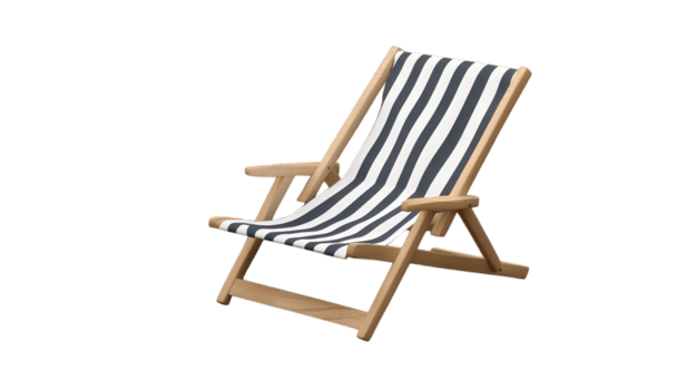 un negro y blanco a rayas playa silla png